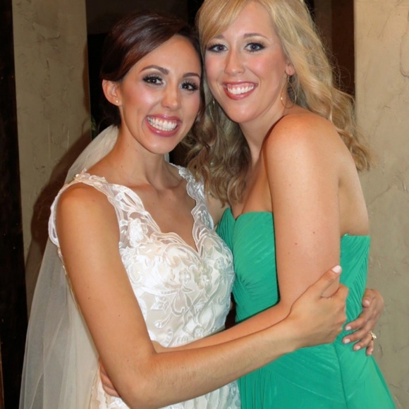 Asos Green Strapless Maxi Dress - Picture 2 of 2